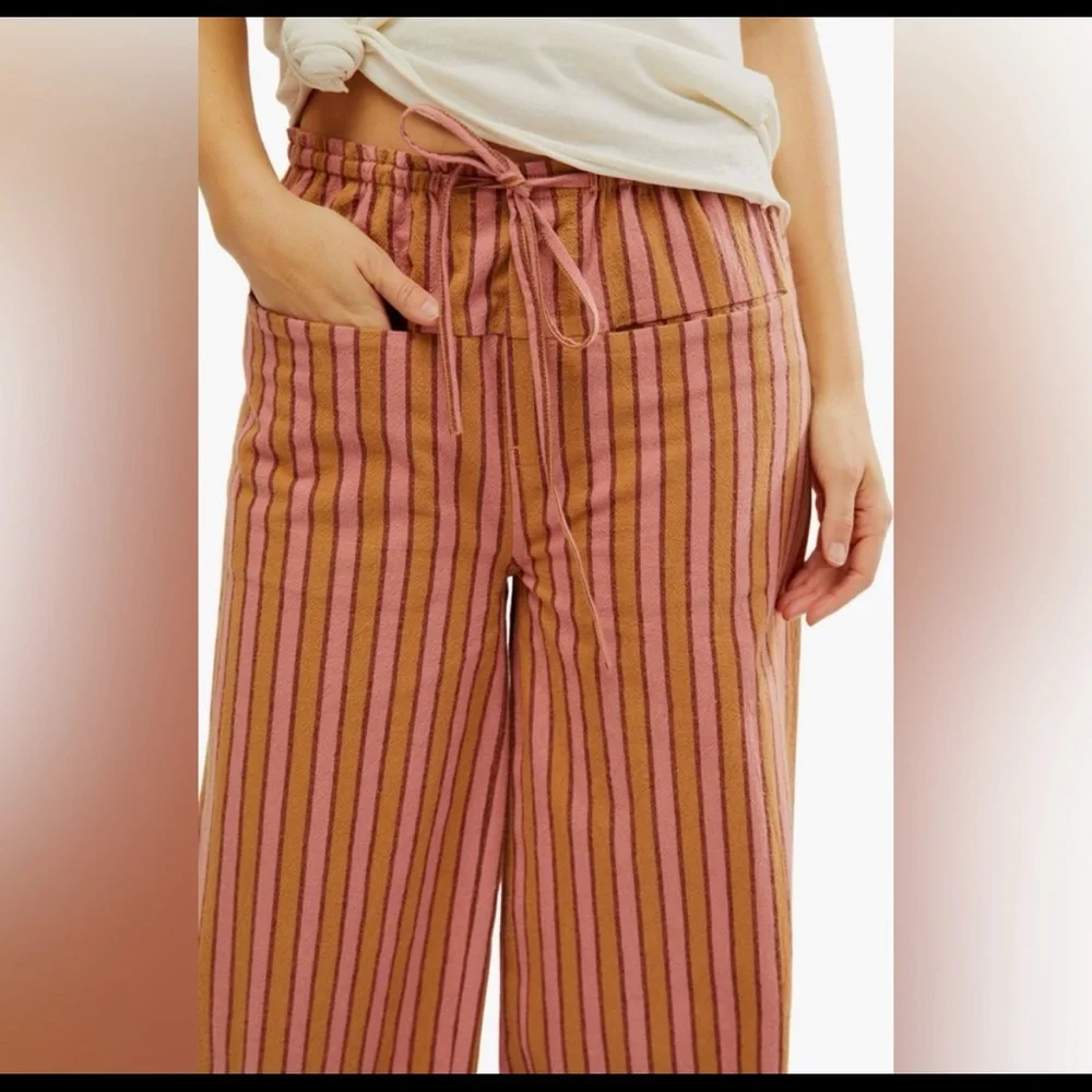 Free People Pink and Tan Hudson Canyon Pants - Size L - Picture 6 of 7